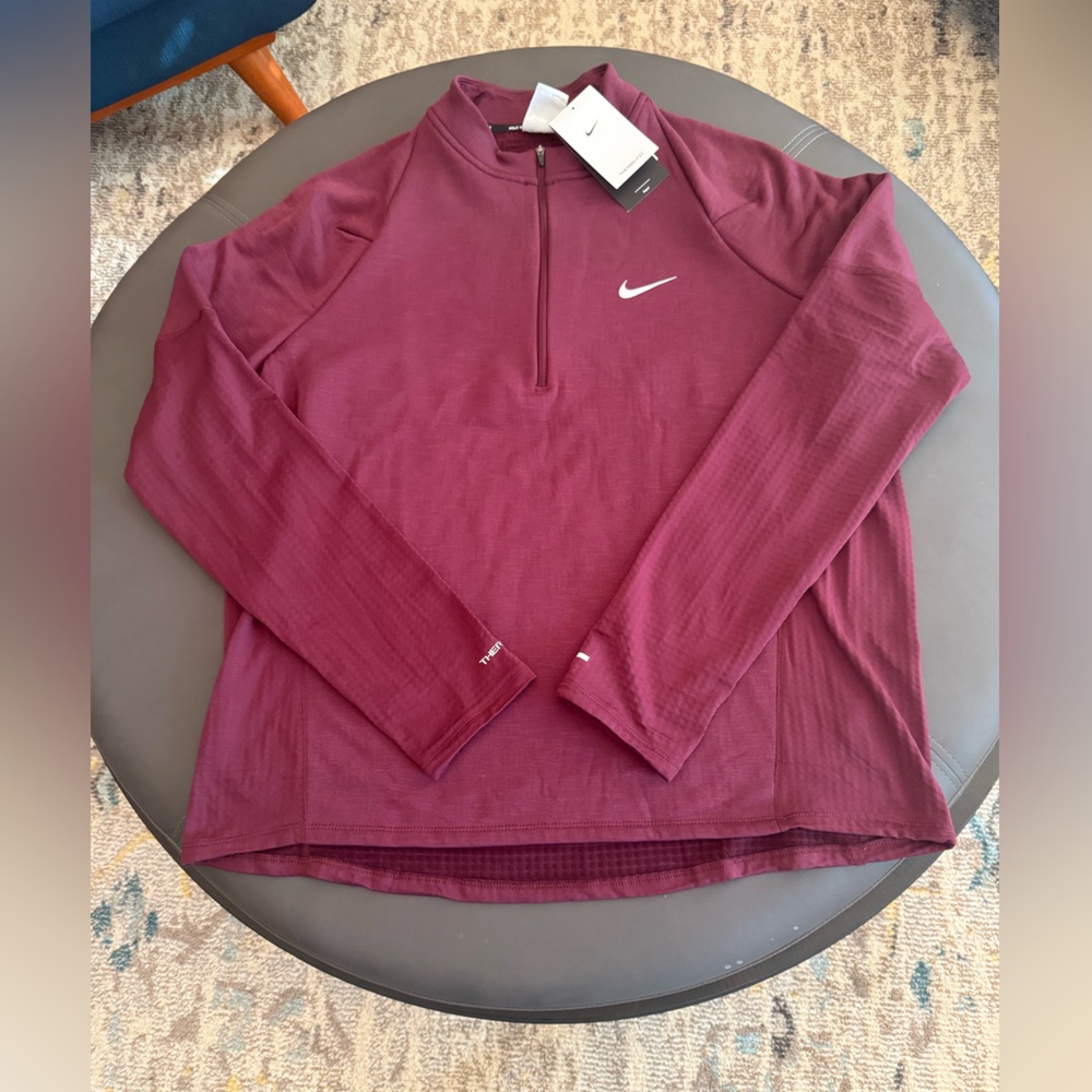NWT Nike Element Repel Men's Therma-FIT 1/2-Zip Running Top, Night Maroon, XL